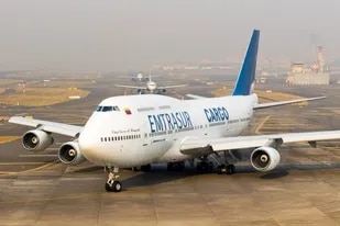 El Boeing 747 de la empresa Emtrasur